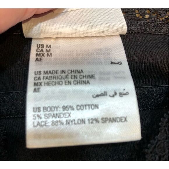 JENNI INTIMATES - NWT - L Sz M “On Repeat” Wide Lace Bralette in Deep Black - Picture 4 of 14